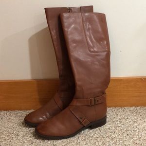 Nine West Brown Leather Ridding Boots